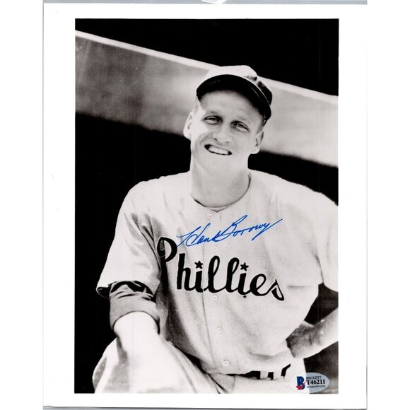 Hank Borowy Signed Autographed Beckett 8 x 10 Photo Philadelphia Phillies - Picture 1 of 2